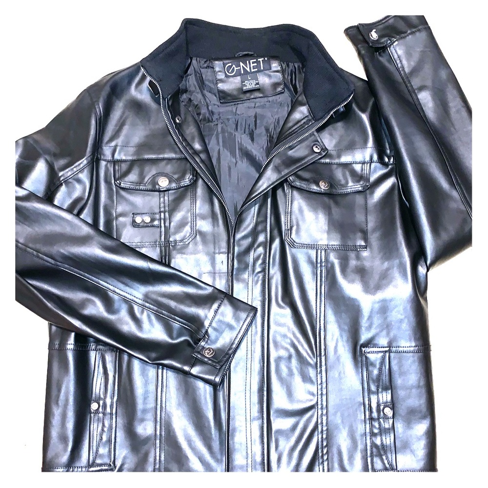 Black GNet leather jacket